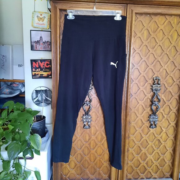 PUMA Logo High-Rise Active Tights - Black, M - Picture 2 of 16